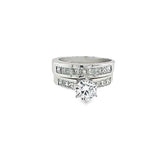 14k White Gold Diamond Multi Layer Bezel Corner Princess Cut Engagement Ring 1.41c - LA DIAMOND